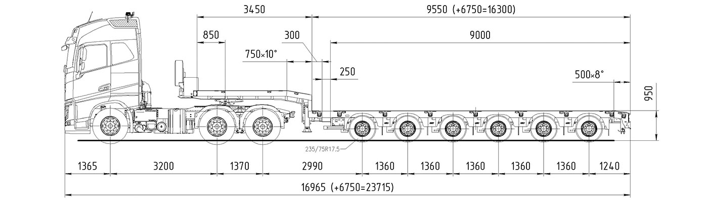 VOLVO FH-TRUCK 6х4 MAX TRAILER F-S46-1AAB